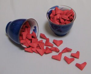 3D origami hearts