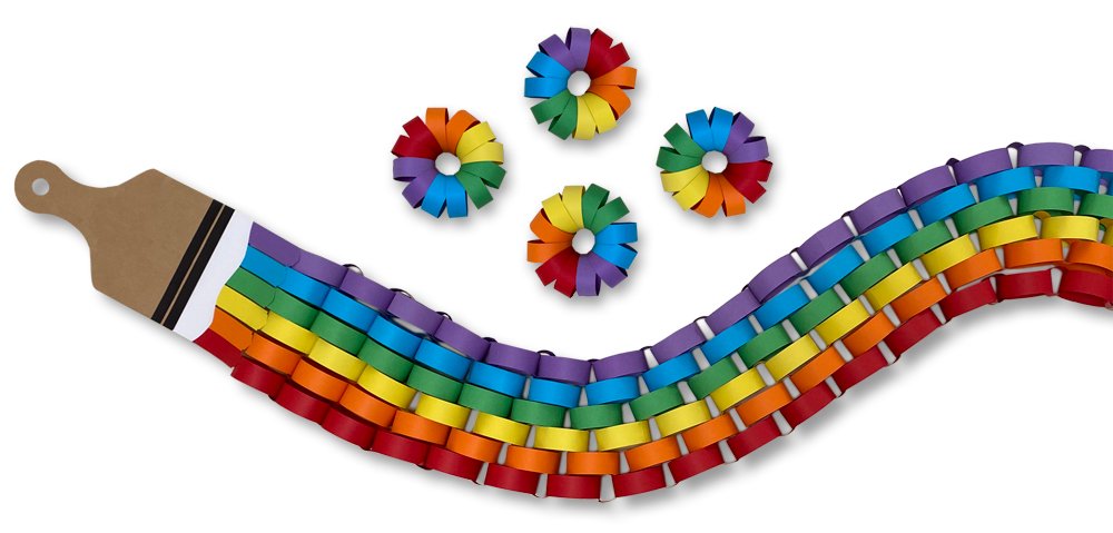 rainbow paper chain 